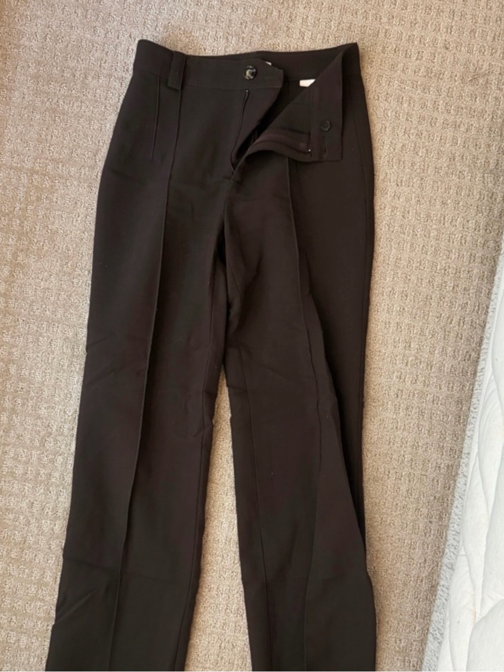 Zara Dark Brown High-Waist Trousers